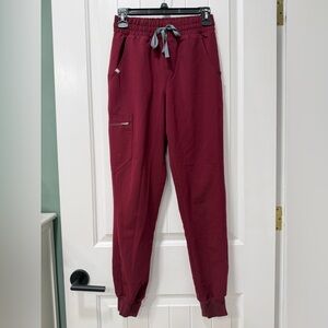 Figs Maroon Technical Collection Joggers